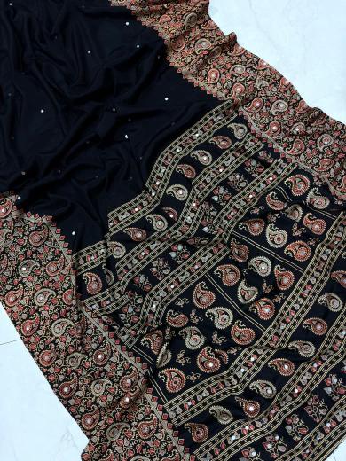 Vastrangan ajarakh print saree shop near me